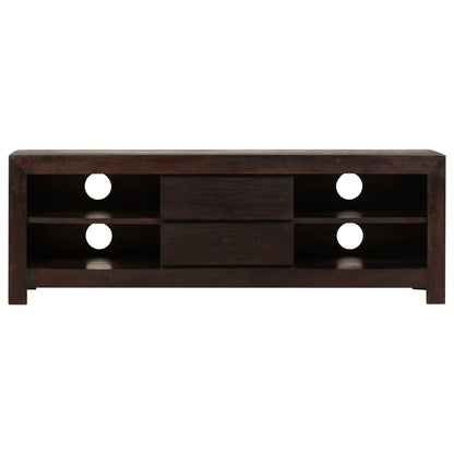 TV Cabinet Solid Acacia Wood 120x30x40 cm Dark Brown