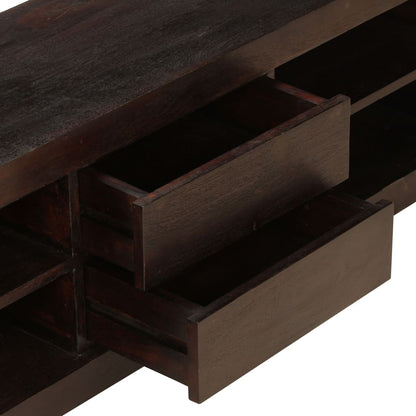 TV Cabinet Solid Acacia Wood 120x30x40 cm Dark Brown