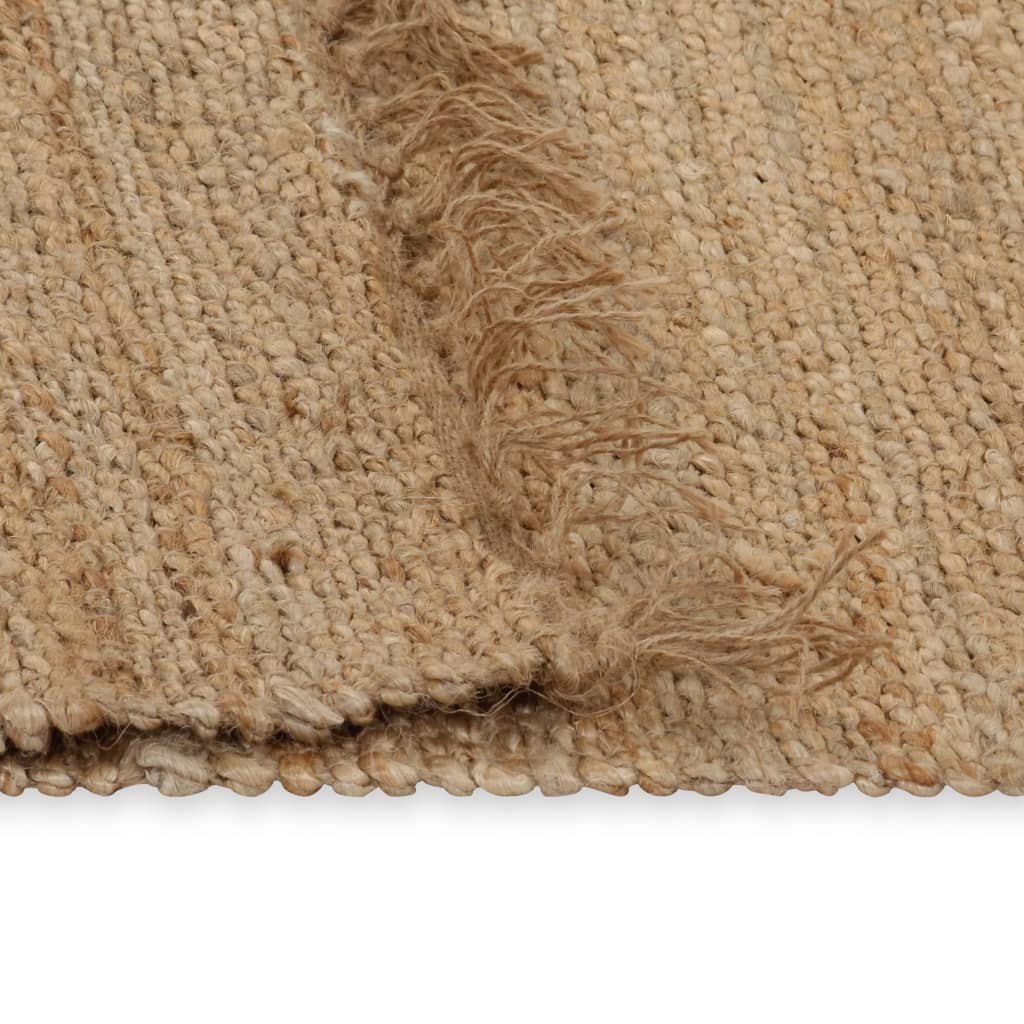 Hand-Woven Jute Area Rug 120x180 cm Natural