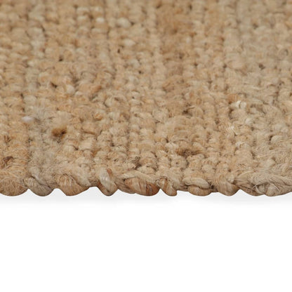 Hand-Woven Jute Area Rug 120x180 cm Natural