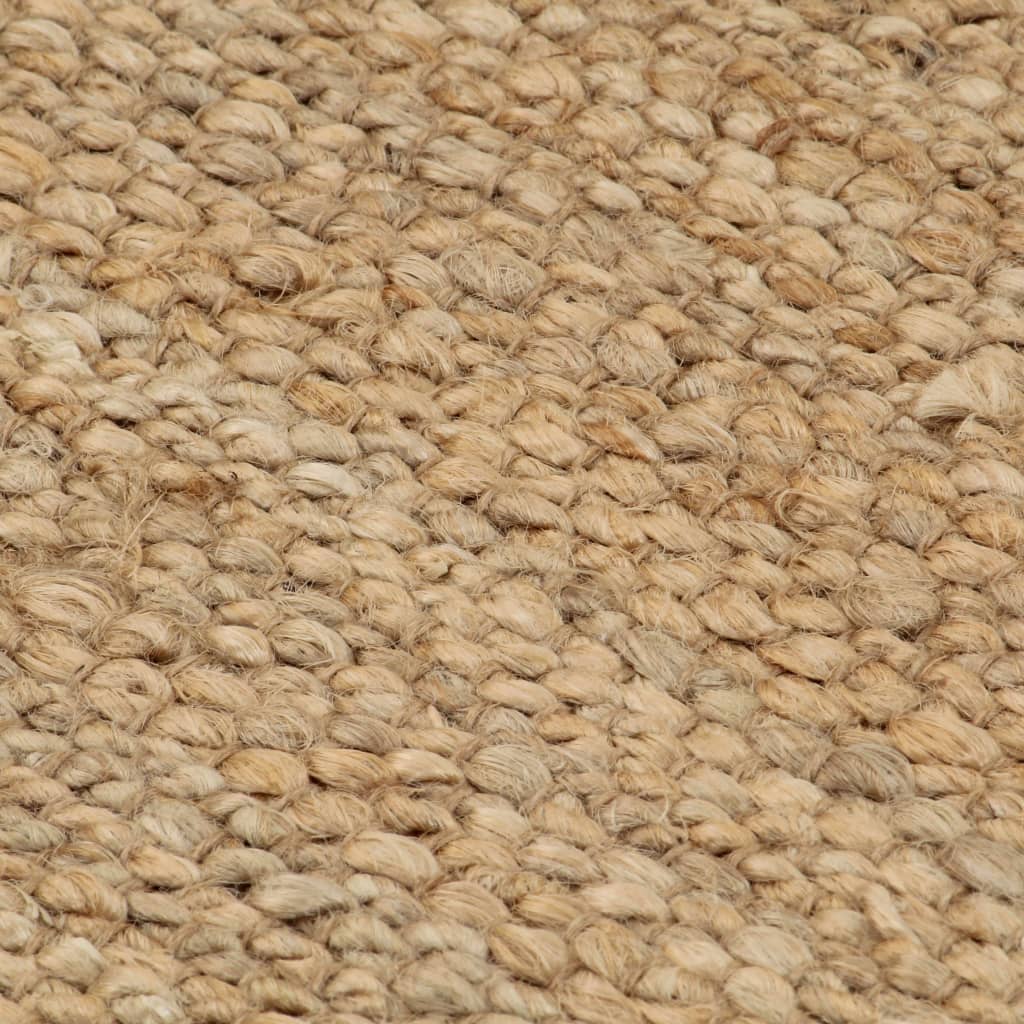 Hand-Woven Jute Area Rug 120x180 cm Natural