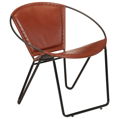 Chair Brown Real Leather