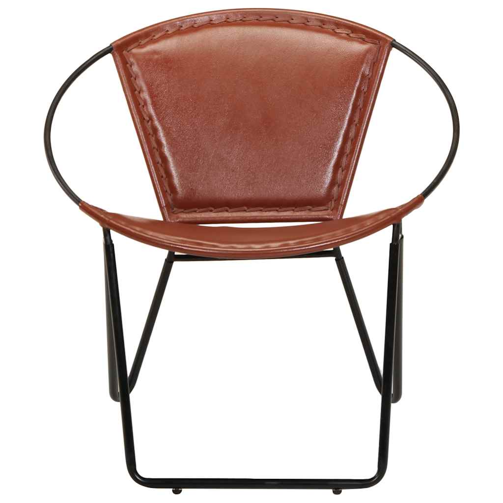 Chair Brown Real Leather