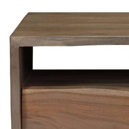 Coffee Table Solid Acacia Wood Live Edges 90x50x40 cm Grey