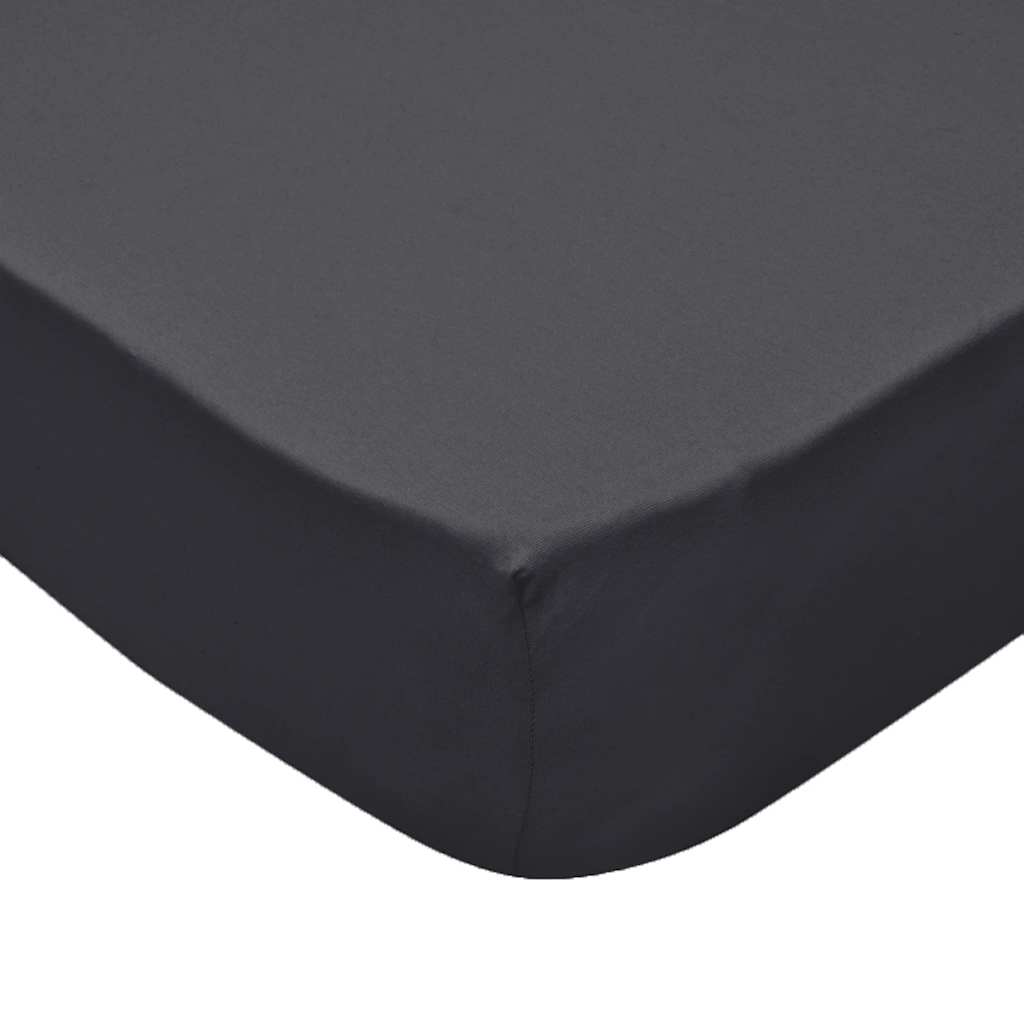 Fitted Sheets for Waterbeds 2pcs 1.6x2m Cotton Jersey Anthracite