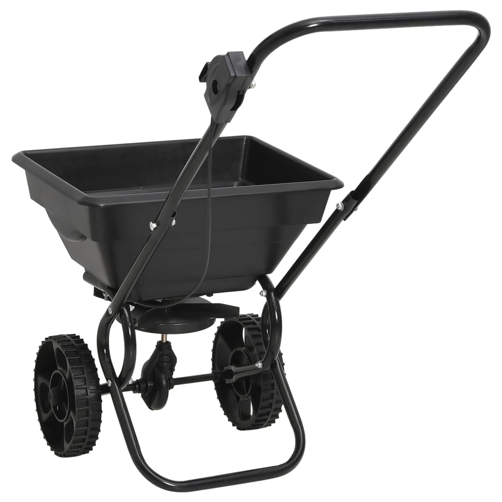Walk Behind Salt Spreader PVC and Steel 80x46x75 cm 15 L