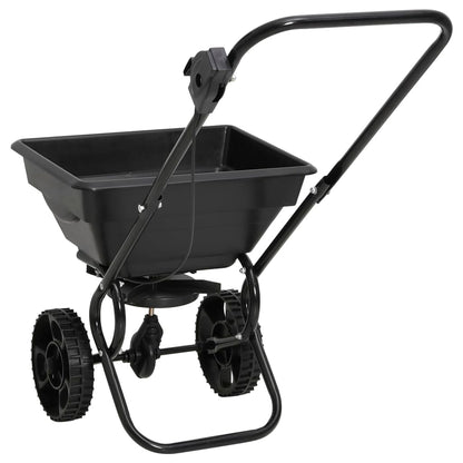 Walk Behind Salt Spreader PVC and Steel 80x46x75 cm 15 L