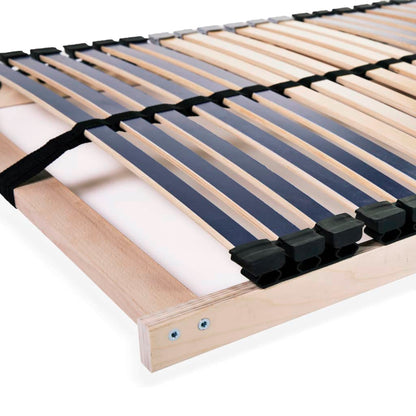 Slatted Bed Base without Mattress with 42 Slats 7 Zones 80x200 cm