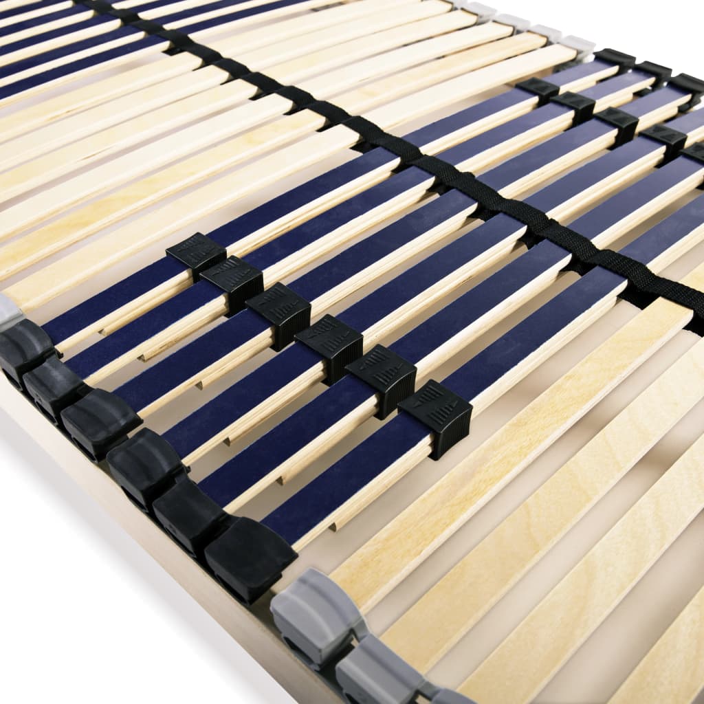 Slatted Bed Base without Mattress with 42 Slats 7 Zones 80x200 cm