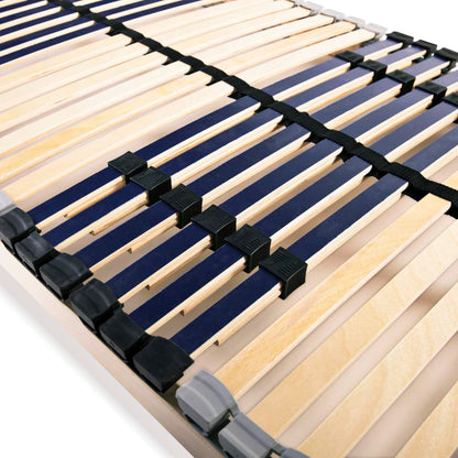 Slatted Bed Base without Mattress with 42 Slats 7 Zones 80x200 cm