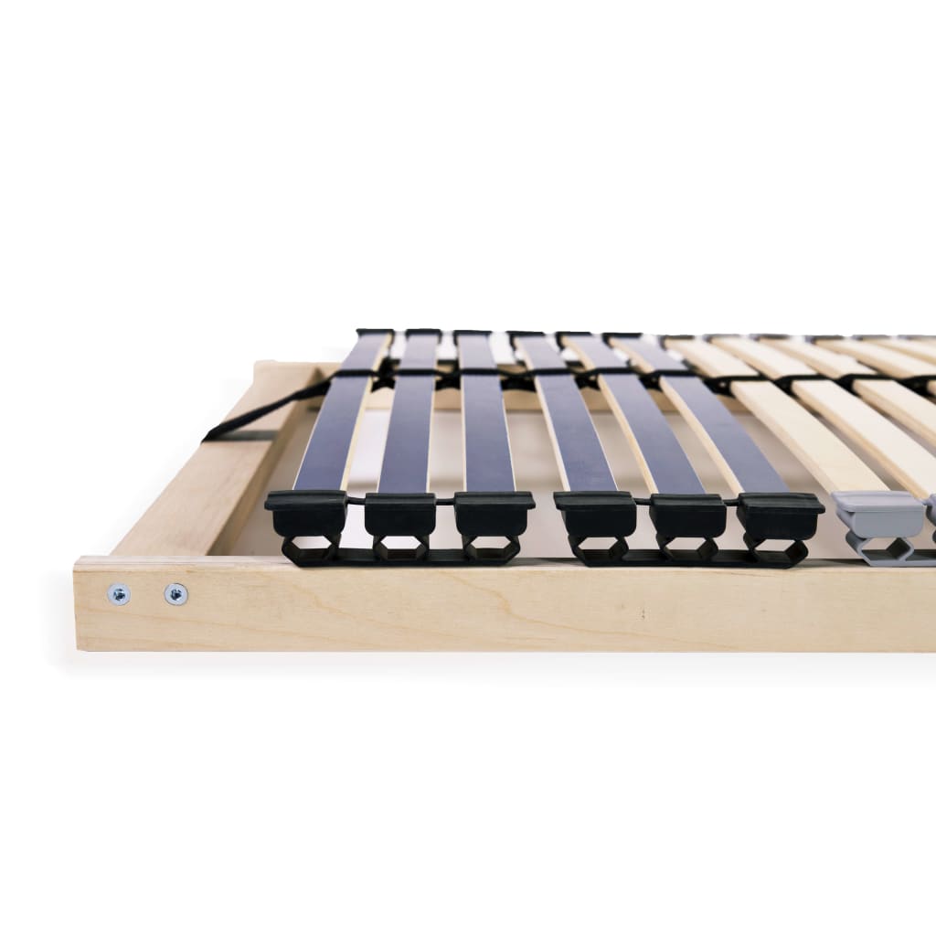 Slatted Bed Base without Mattress with 42 Slats 7 Zones 80x200 cm