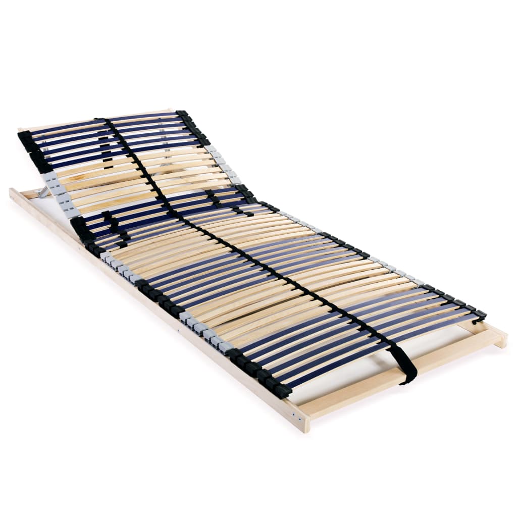 Slatted Bed Base without Mattress with 42 Slats 7 Zones 70x200 cm