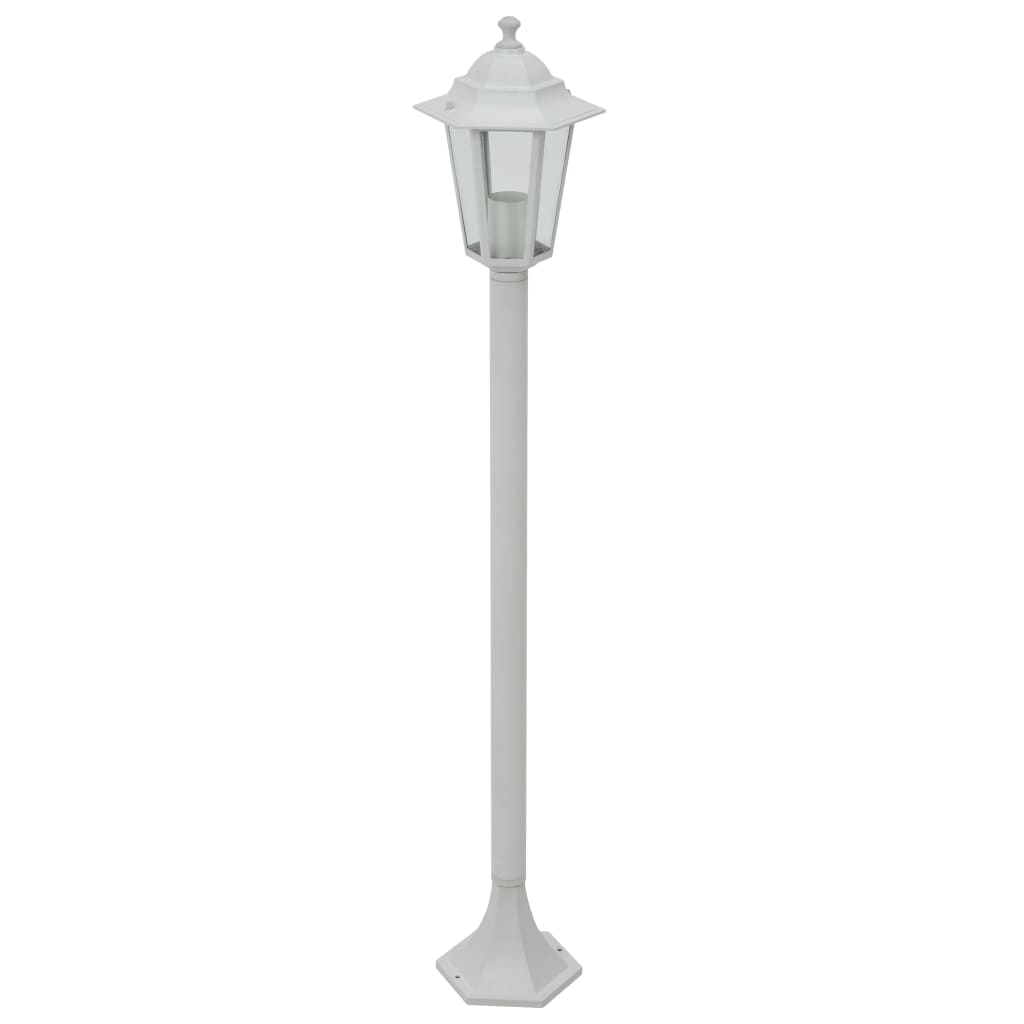 Garden Post Lights 6 pcs E27 110 cm Aluminium White