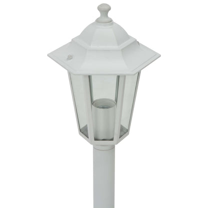 Garden Post Lights 6 pcs E27 110 cm Aluminium White