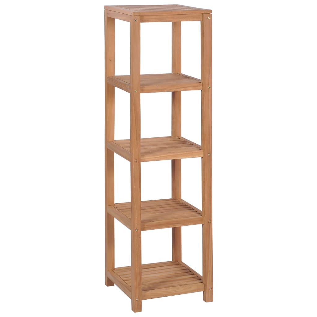 4-Tier Bathroom Storage Rack Solid Teak 42x42x165 cm