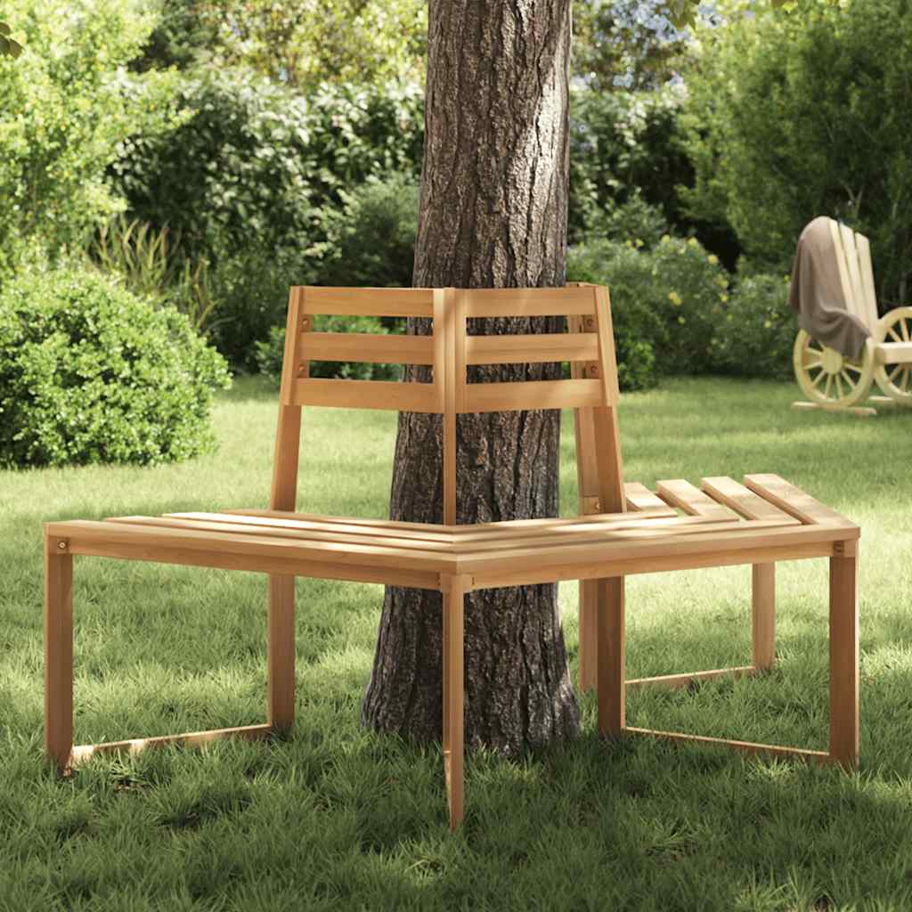 Tree Bench Half-hexagonal 160 cm Solid Acacia Wood