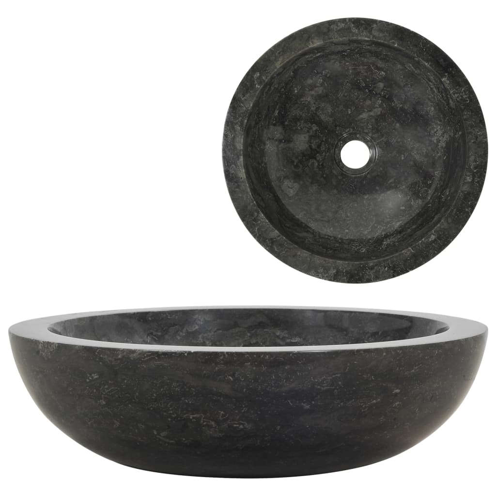 Sink 40x12 cm Marble Black