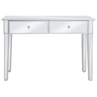 Mirrored Console Table MDF and Glass 106.5x38x76.5 cm