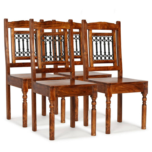 Dining Chairs 4 pcs Solid Wood Classic