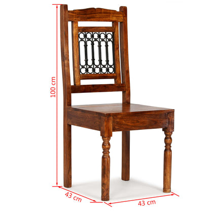 Dining Chairs 4 pcs Solid Wood Classic