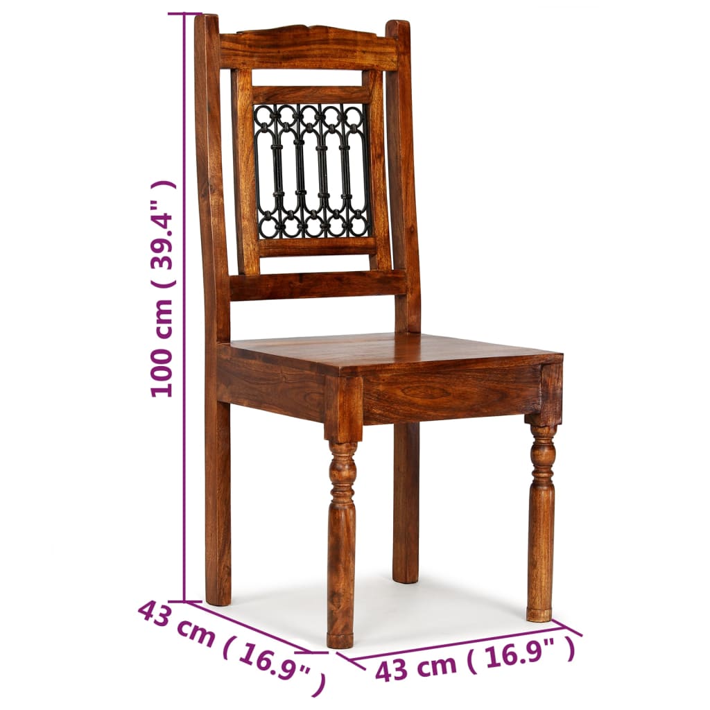 Dining Chairs 6 pcs Solid Wood Classic