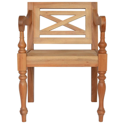 Batavia Chairs 2 pcs Light Brown Solid Mahogany Wood