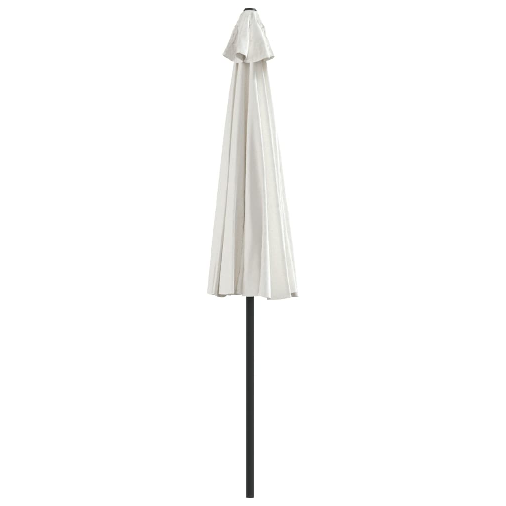 Garden Parasol with Aluminium Pole Sand 270x144 cm Half