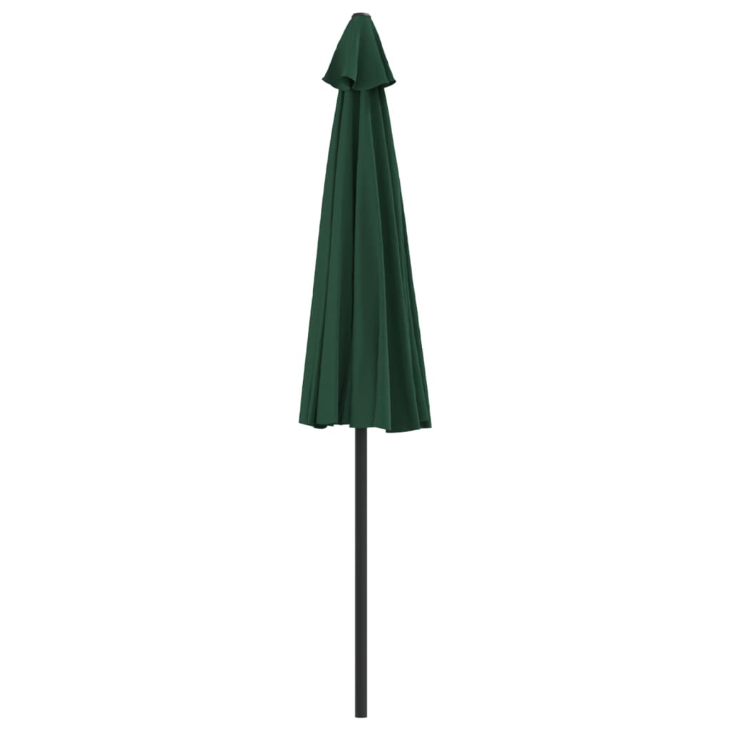 Garden Parasol with Aluminium Pole Green 270x144 cm Half