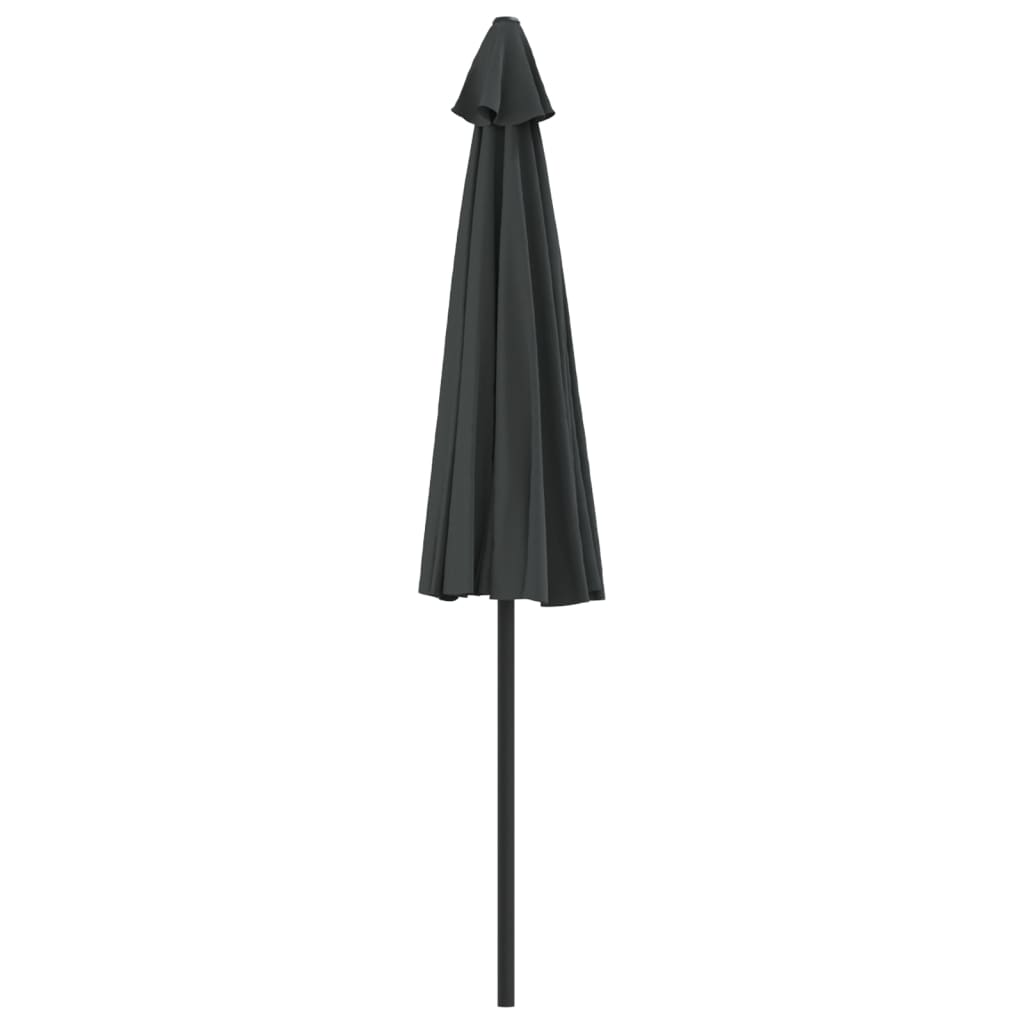 Garden Parasol with Aluminium Pole Anthracite 270x144 cm Half