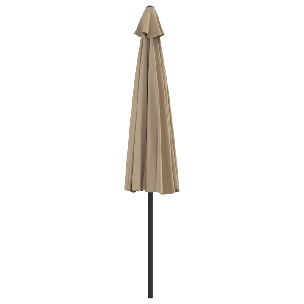 Balcony Parasol with Aluminium Pole Taupe 300x155 cm Half