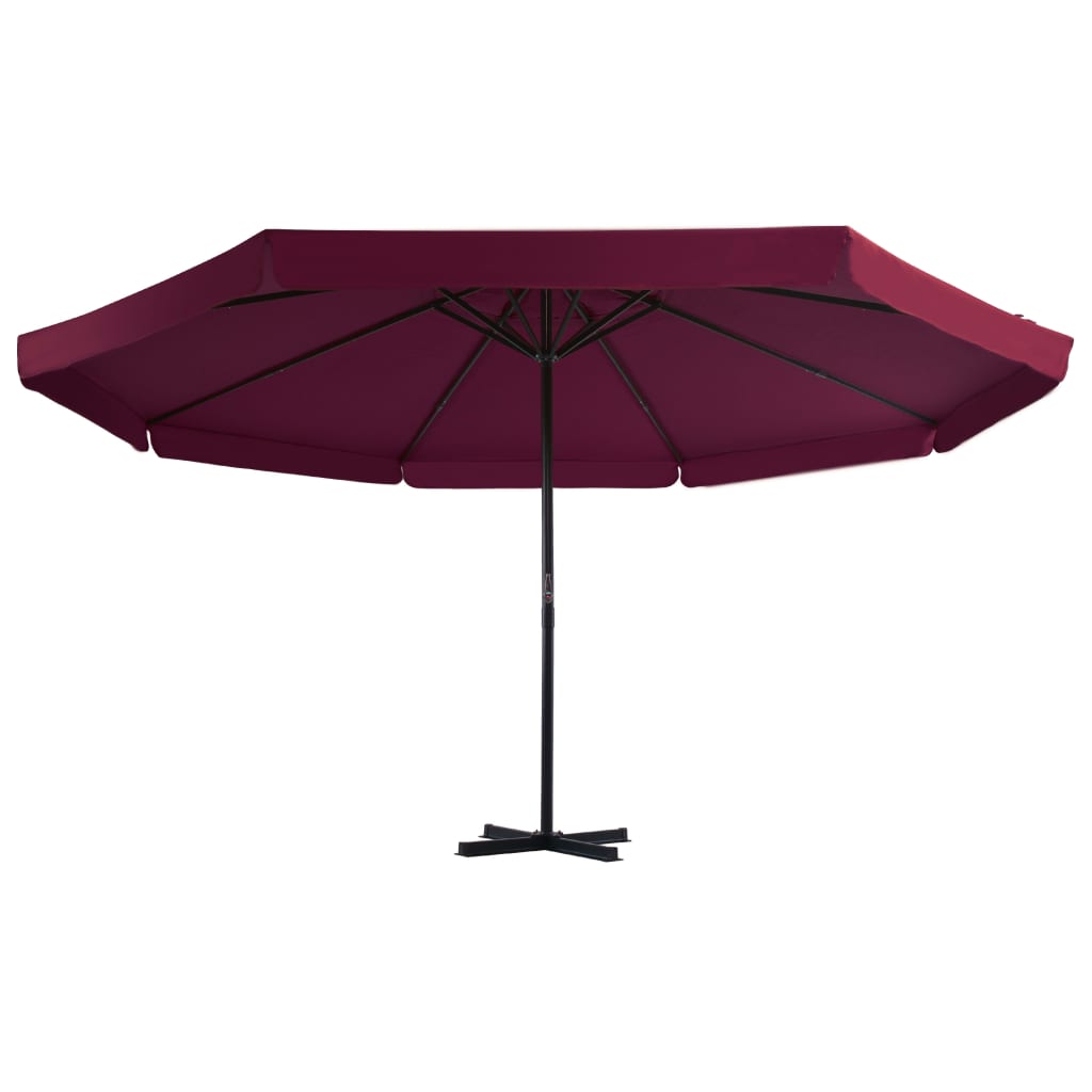 Garden Parasol with Aluminium Pole 500 cm Bordeaux Red