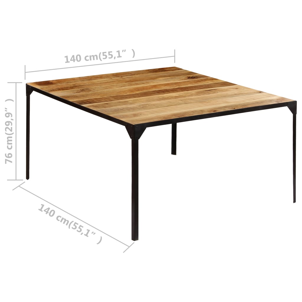 Dining Table 140x140x76 cm Solid Mango Wood