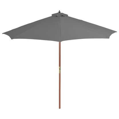 Garden Parasol with Wooden Pole 300 cm Anthracite