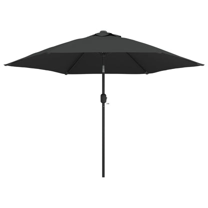 Outdoor Parasol with LED Lights and Steel Pole 300cm Anthracite