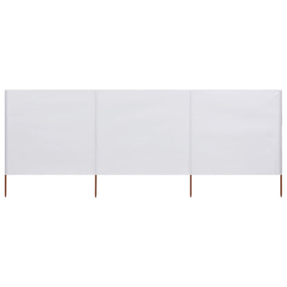 3-panel Wind Screen Fabric 400x120 cm White