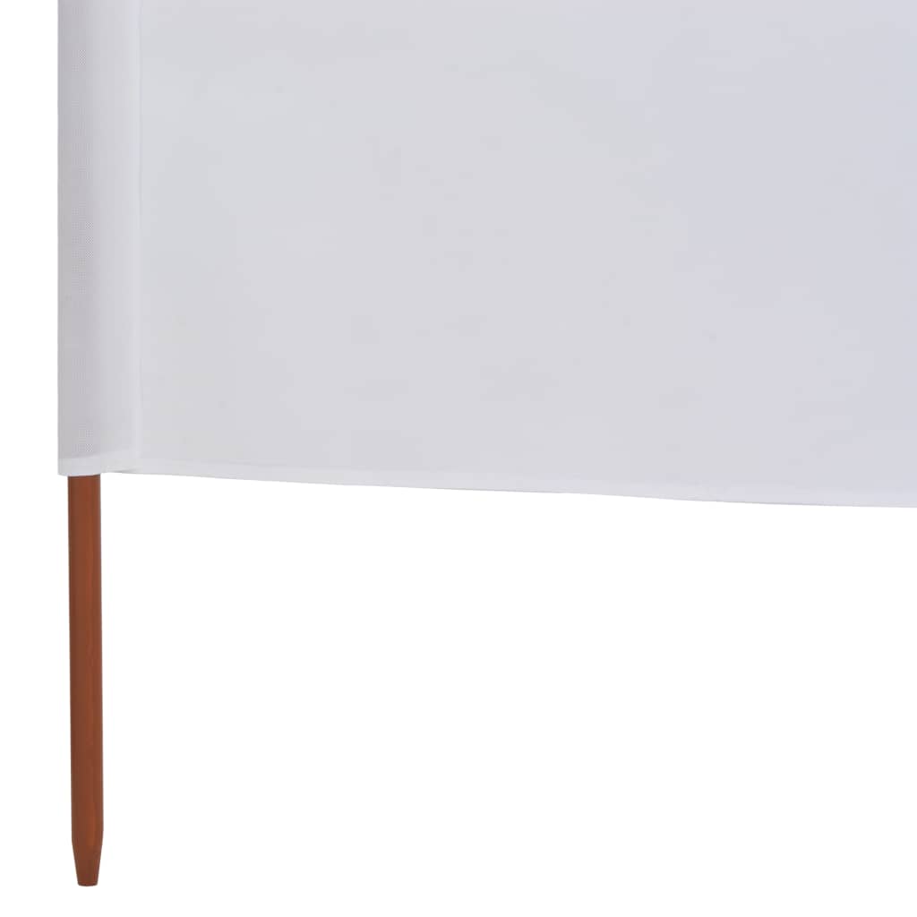 6-panel Wind Screen Fabric 800x80 cm White