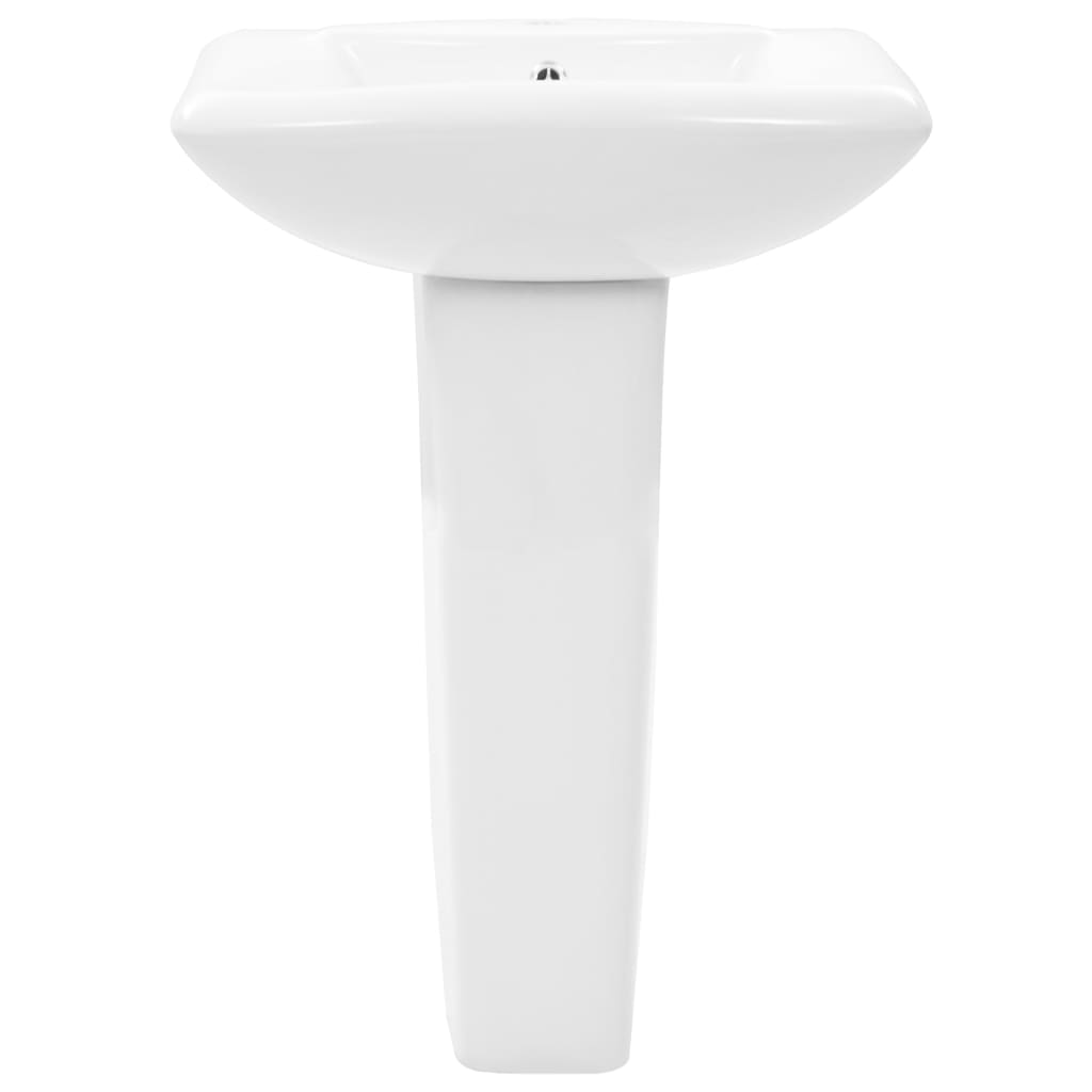 Freestanding Basin with Pedestal Ceramic White 580x470x200 mm