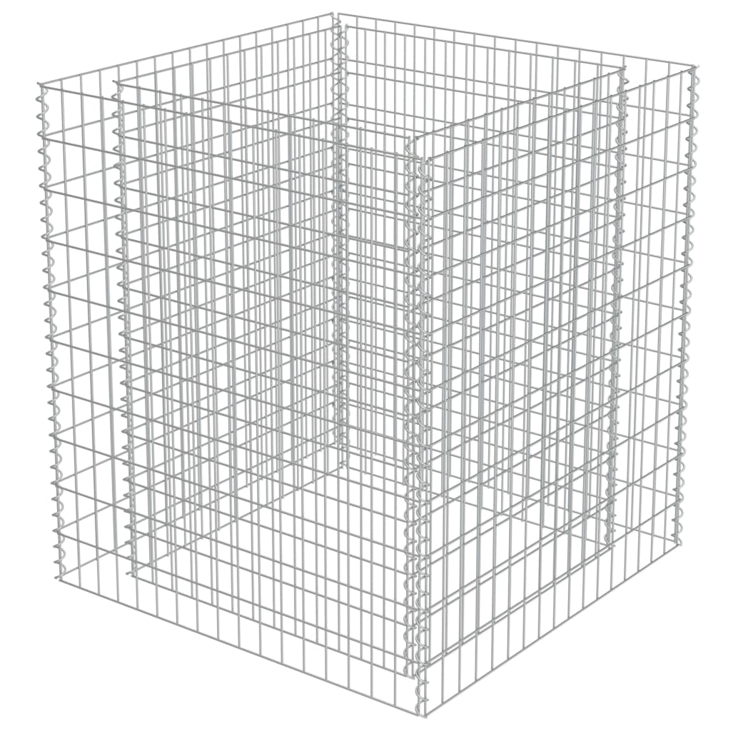 Gabion Raised Bed Galvanised Steel 90x90x100 cm