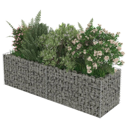 Gabion Raised Bed Galvanised Steel 180x50x50 cm