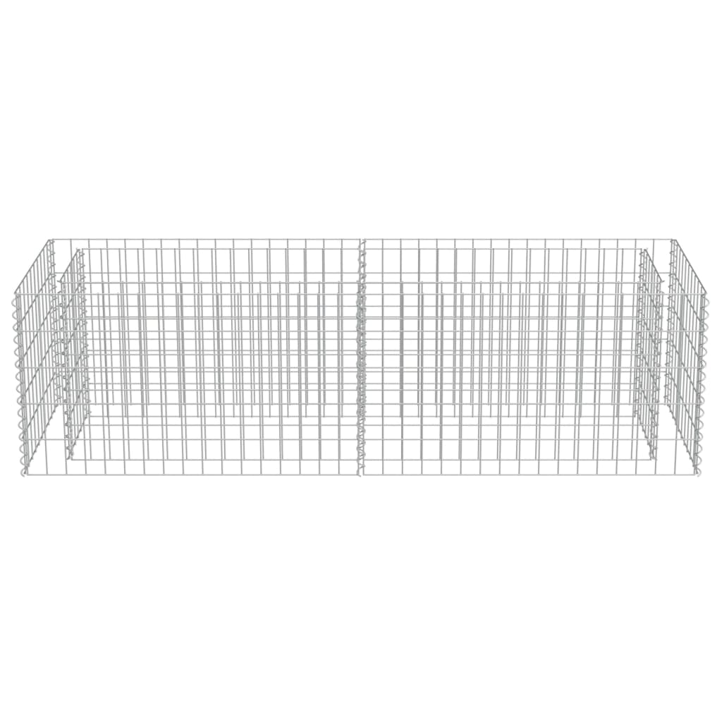 Gabion Raised Bed Galvanised Steel 180x50x50 cm