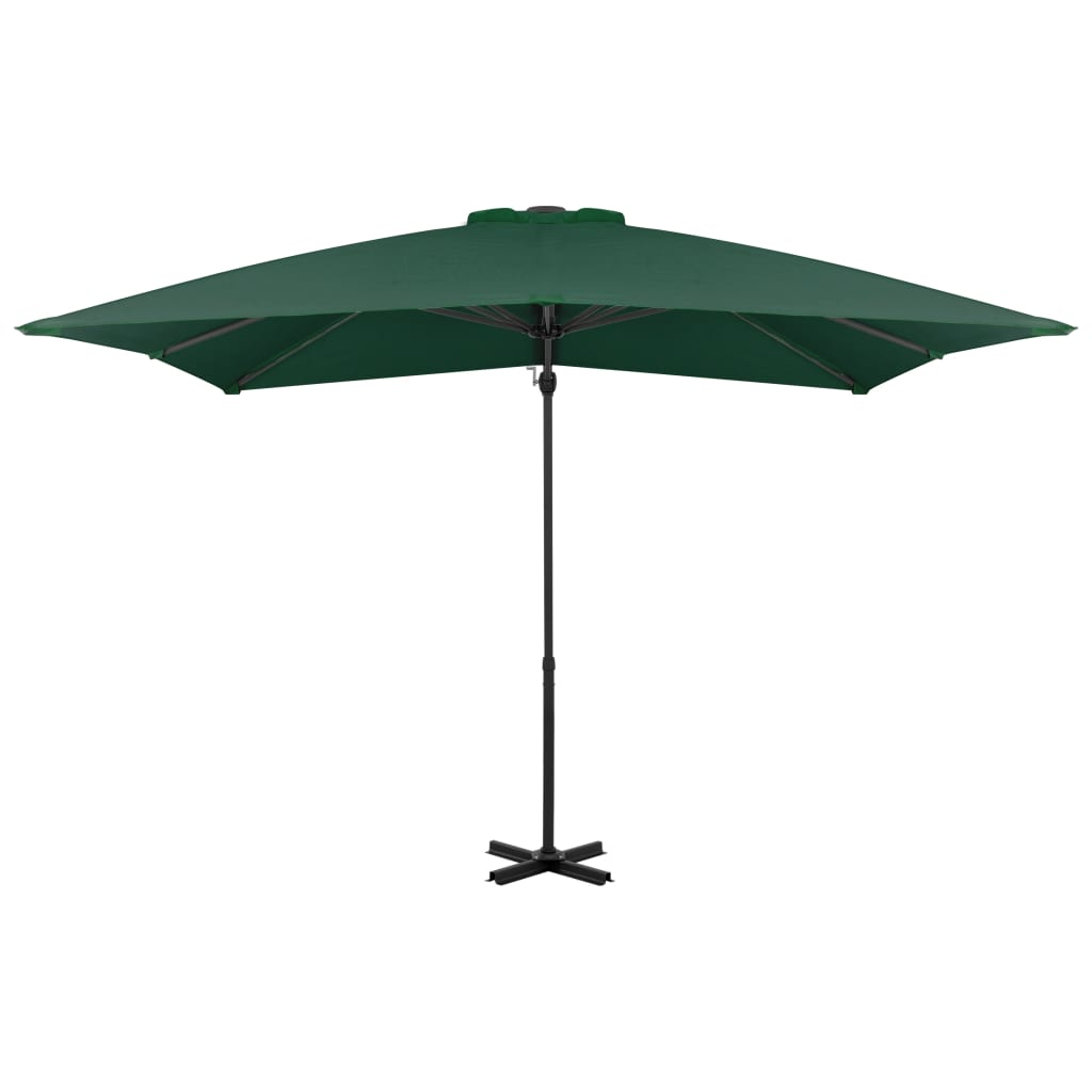 Cantilever Umbrella with Aluminium Pole Green 250x250 cm