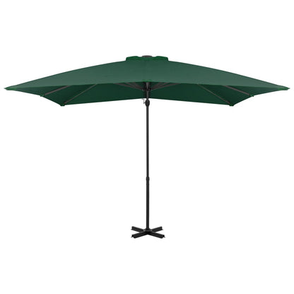 Cantilever Umbrella with Aluminium Pole Green 250x250 cm