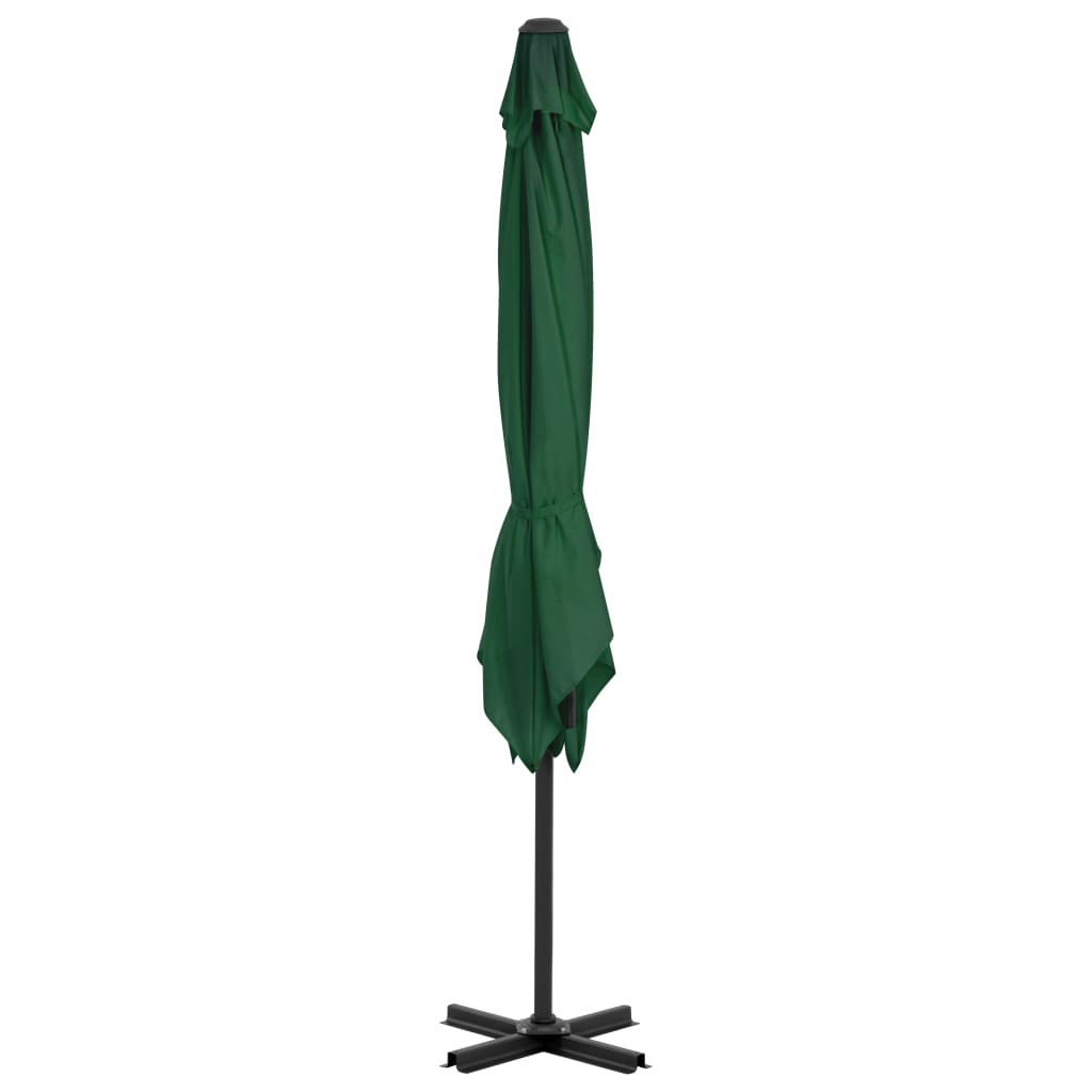 Cantilever Umbrella with Aluminium Pole Green 250x250 cm