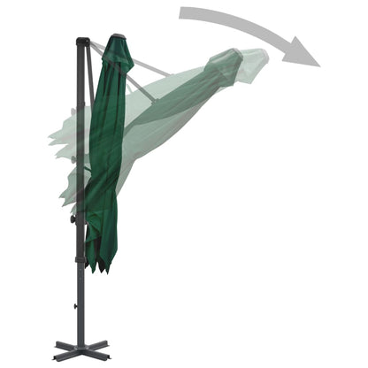 Cantilever Umbrella with Aluminium Pole Green 250x250 cm