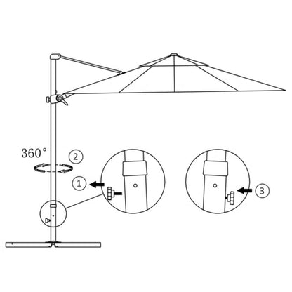 Cantilever Umbrella with Aluminium Pole Green 250x250 cm