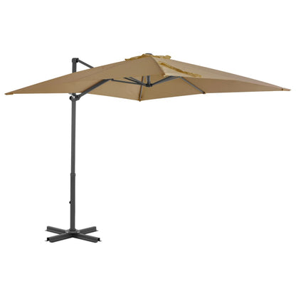 Cantilever Garden Parasol with Aluminium Pole Taupe 250x250 cm