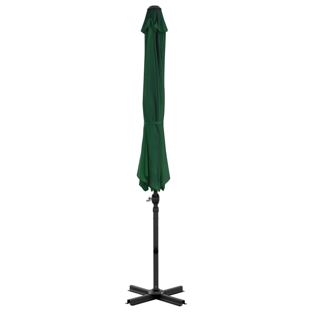 Cantilever Garden Parasol with Aluminium Pole Green 300 cm