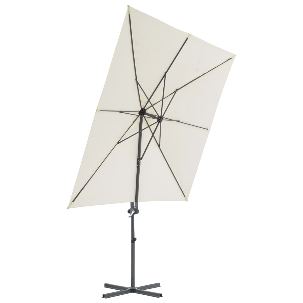 Cantilever Umbrella with Steel Pole 250x250 cm Sand