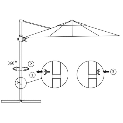 Cantilever Umbrella with Steel Pole 250x250 cm Sand