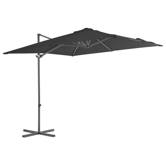 Cantilever Garden Parasol with Steel Pole Anthracite 250x250 cm